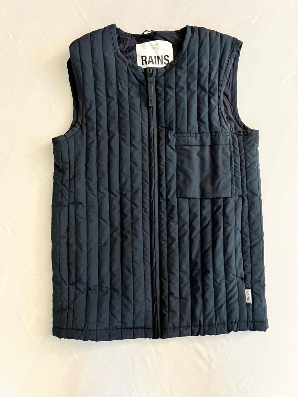 RAINS Navy Quilted Vest